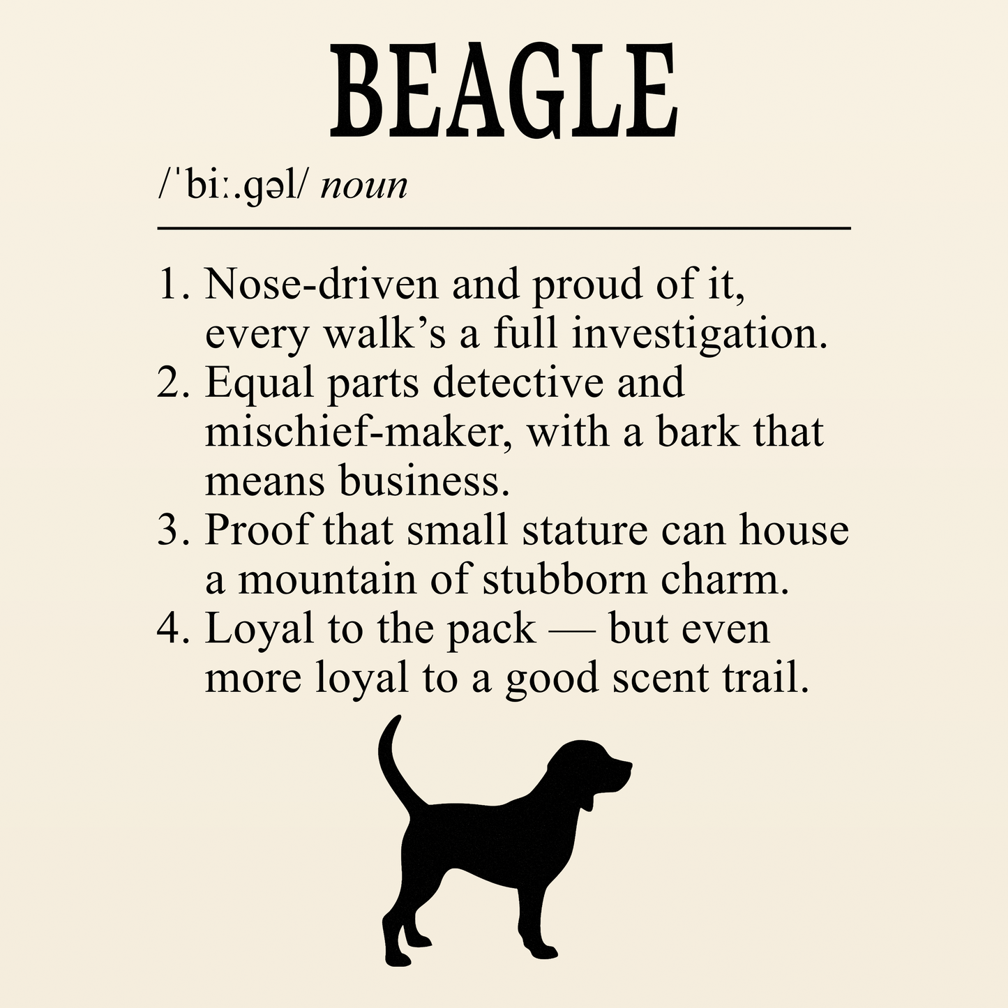 Beagle Definition T-Shirt Dictionary Dogs Collection