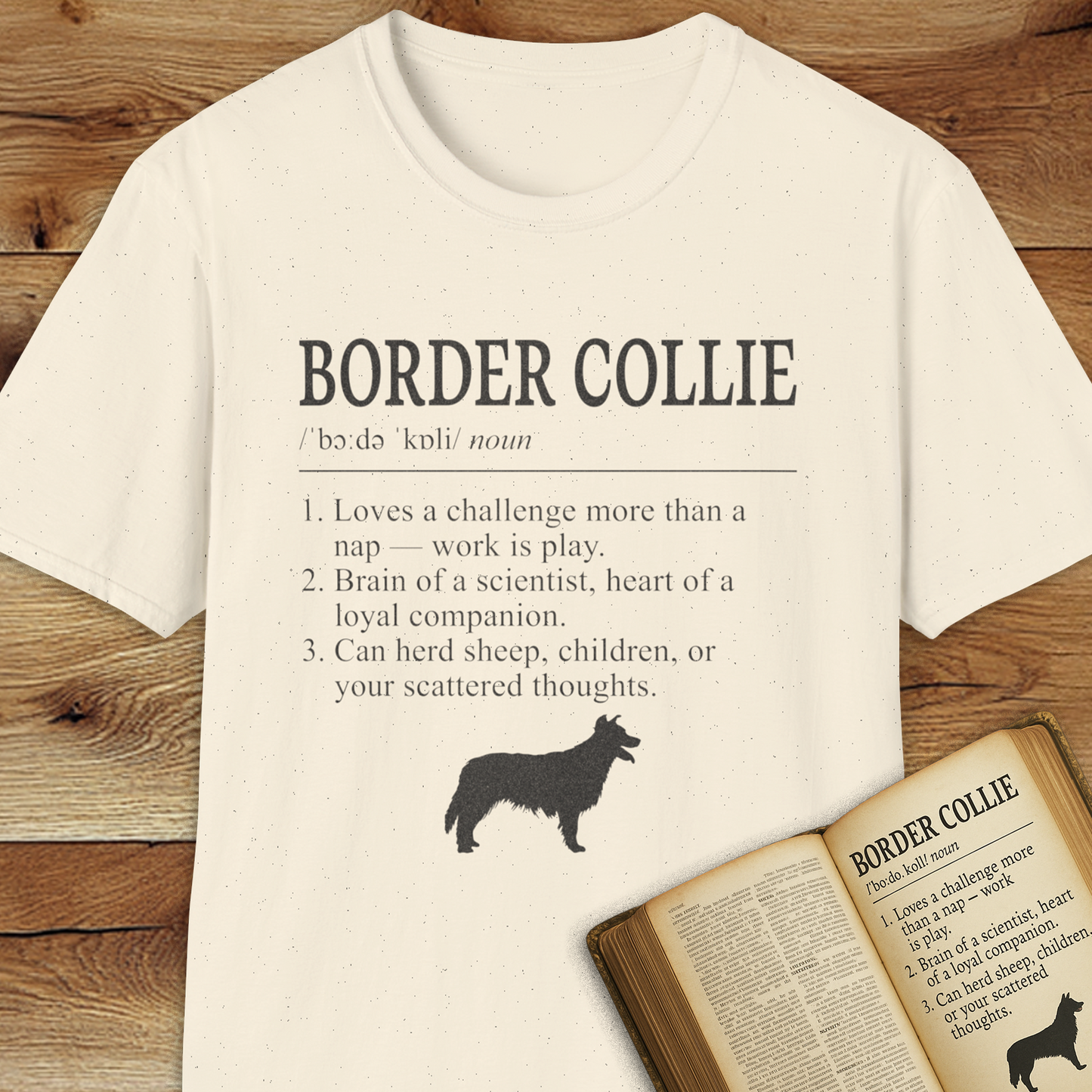 Border Collie Definition T-Shirt Dictionary Dogs Collection