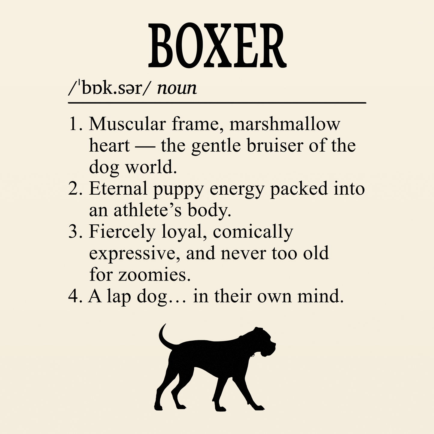 Boxer Definition T-Shirt Dictionary Dogs Collection