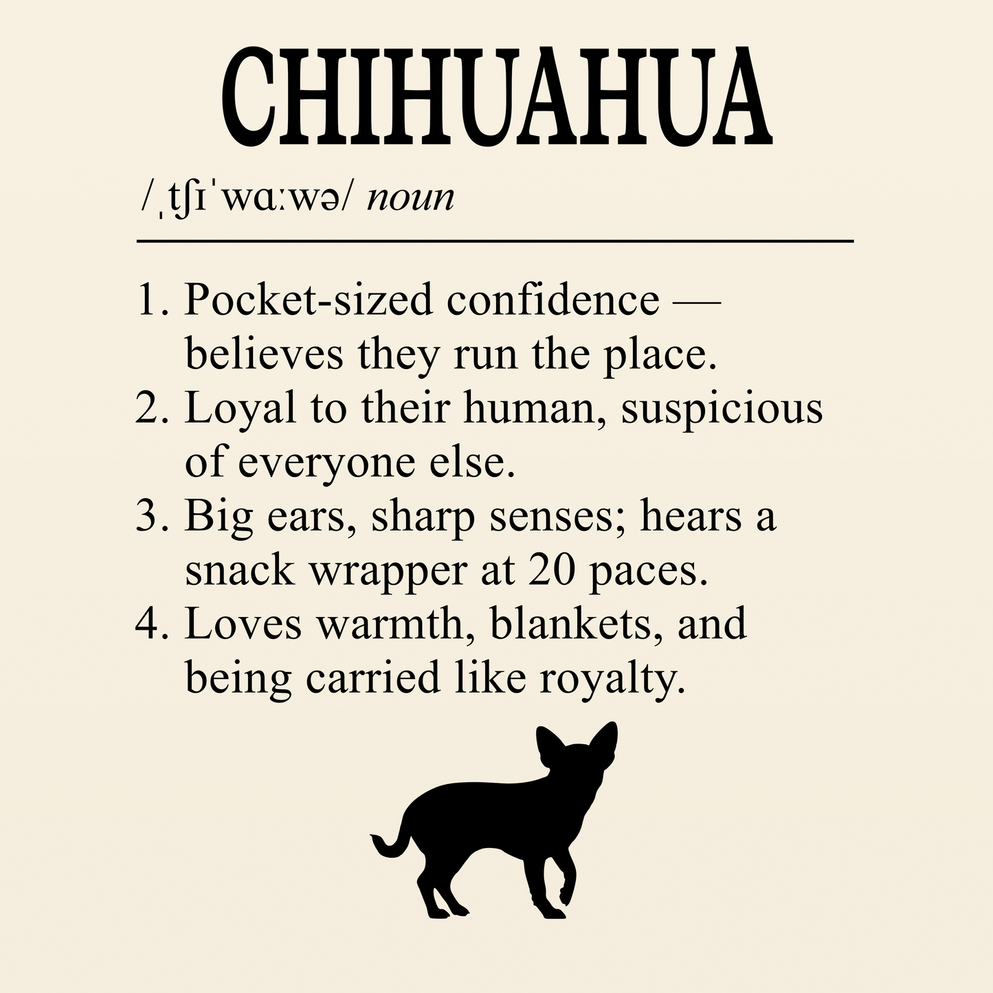 Chihuahua Definition T-Shirt Dictionary Dogs Collection