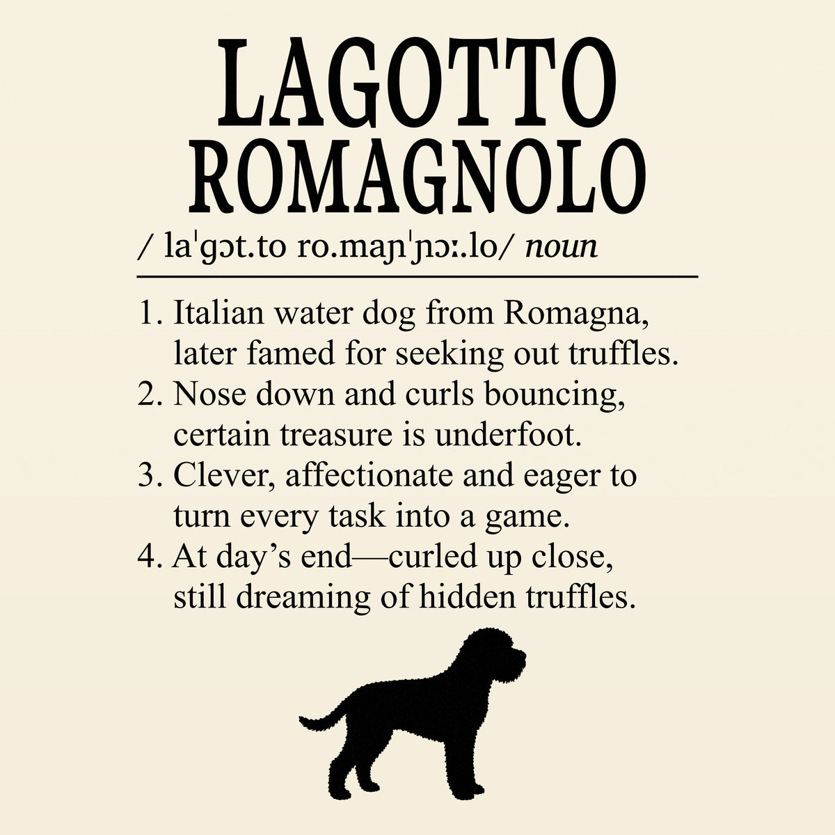 Lagotto Romagnolo Definition T-Shirt Dictionary Dogs Collection