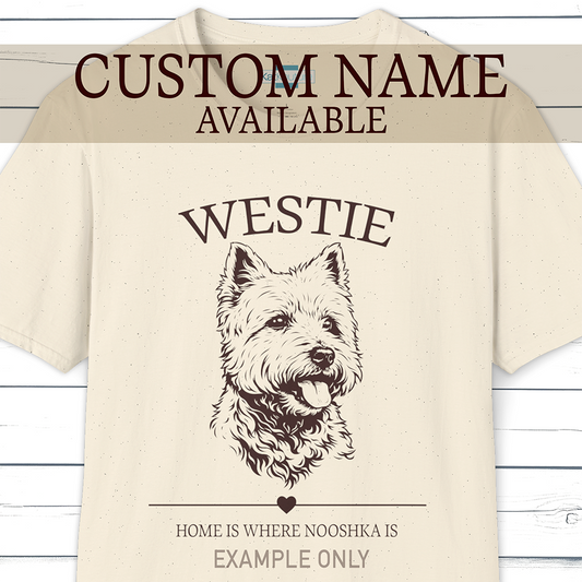 Custom Dog Name T-Shirt – Home Is Where _____ Is