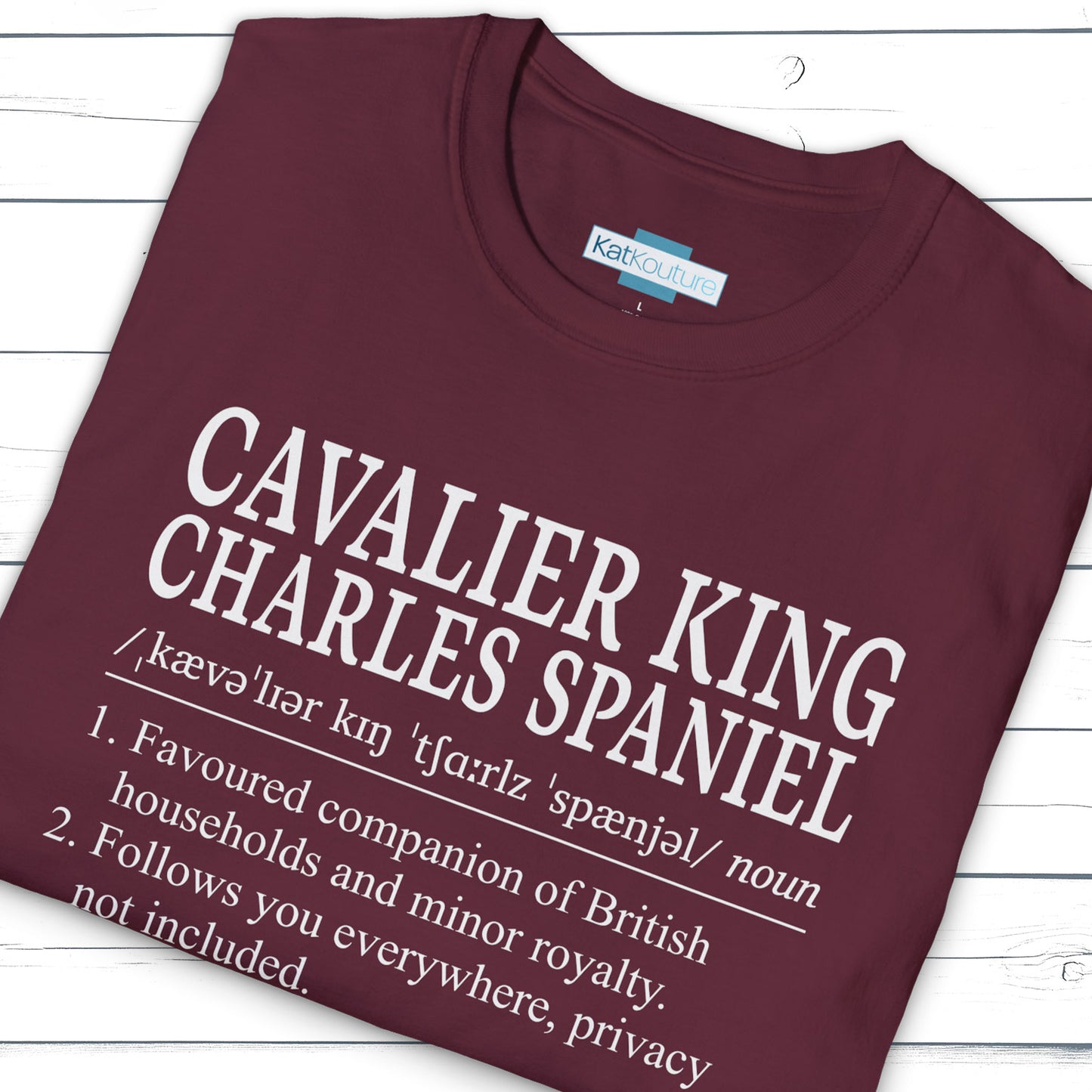 Cavalier King Charles Spaniel Definition T-Shirt Dictionary Dogs Collection