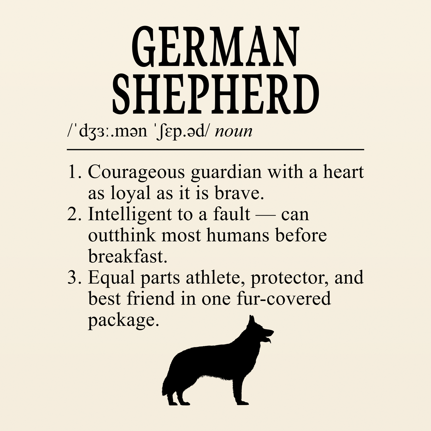 German Shepherd Definition T-Shirt – Dictionary Dogs Collection