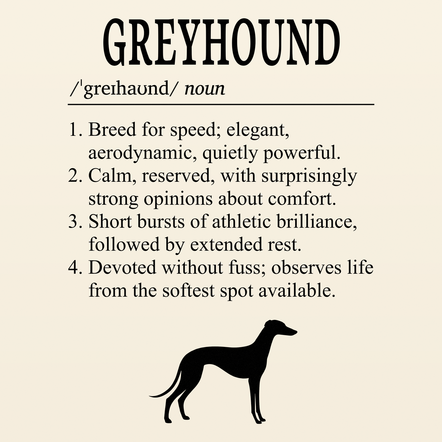 Greyhound T-Shirt Dictionary Dogs Collection