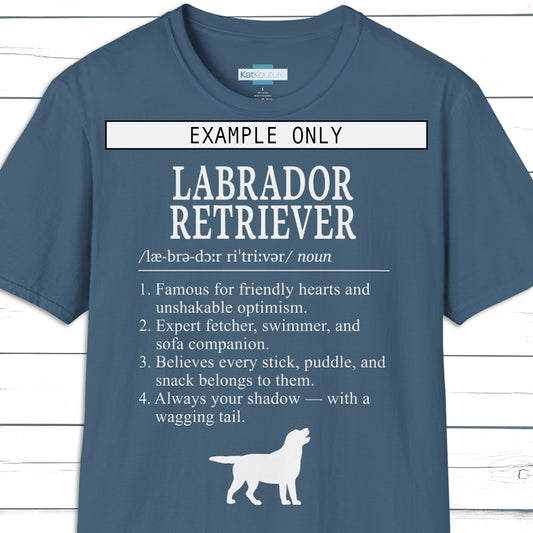 Custom Dictionary Dog T-Shirt - Your Breed