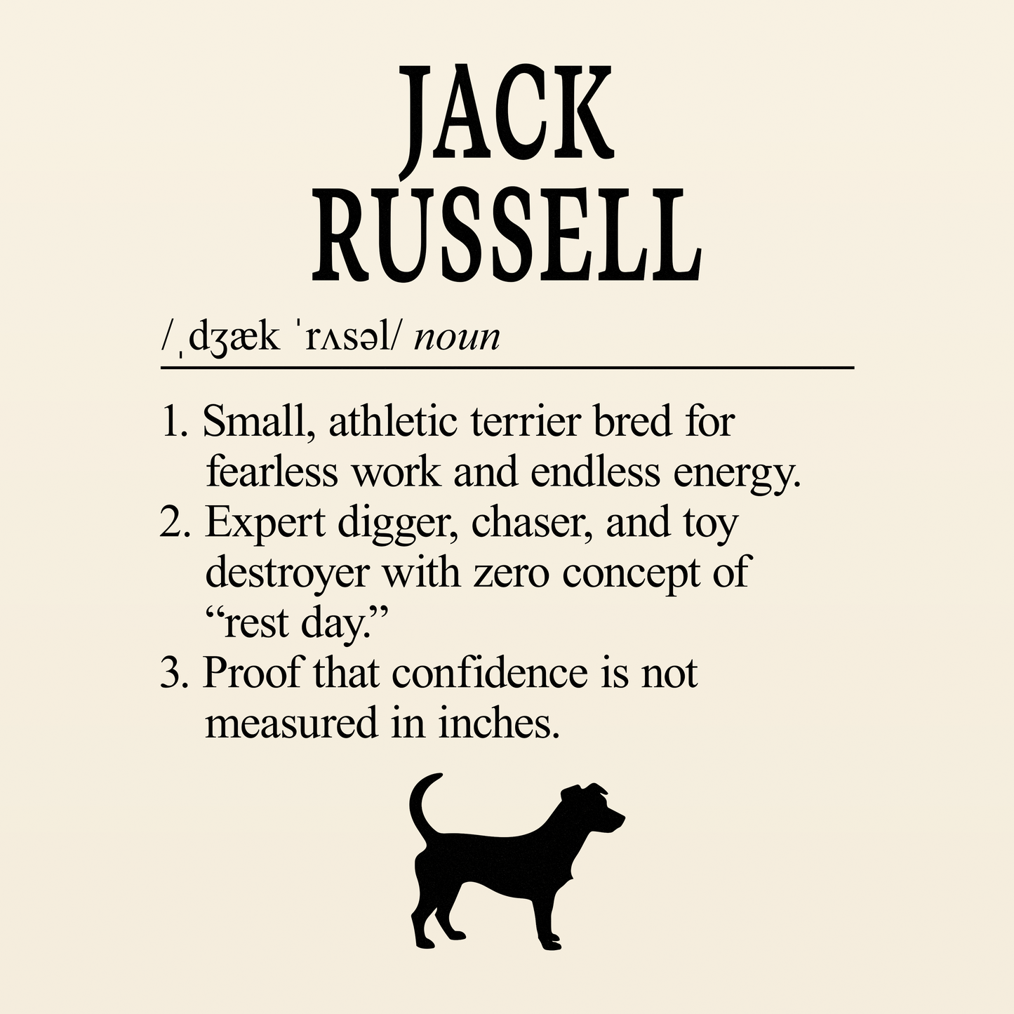 Jack Russell Definition T-Shirt Dictionary Dogs Collection