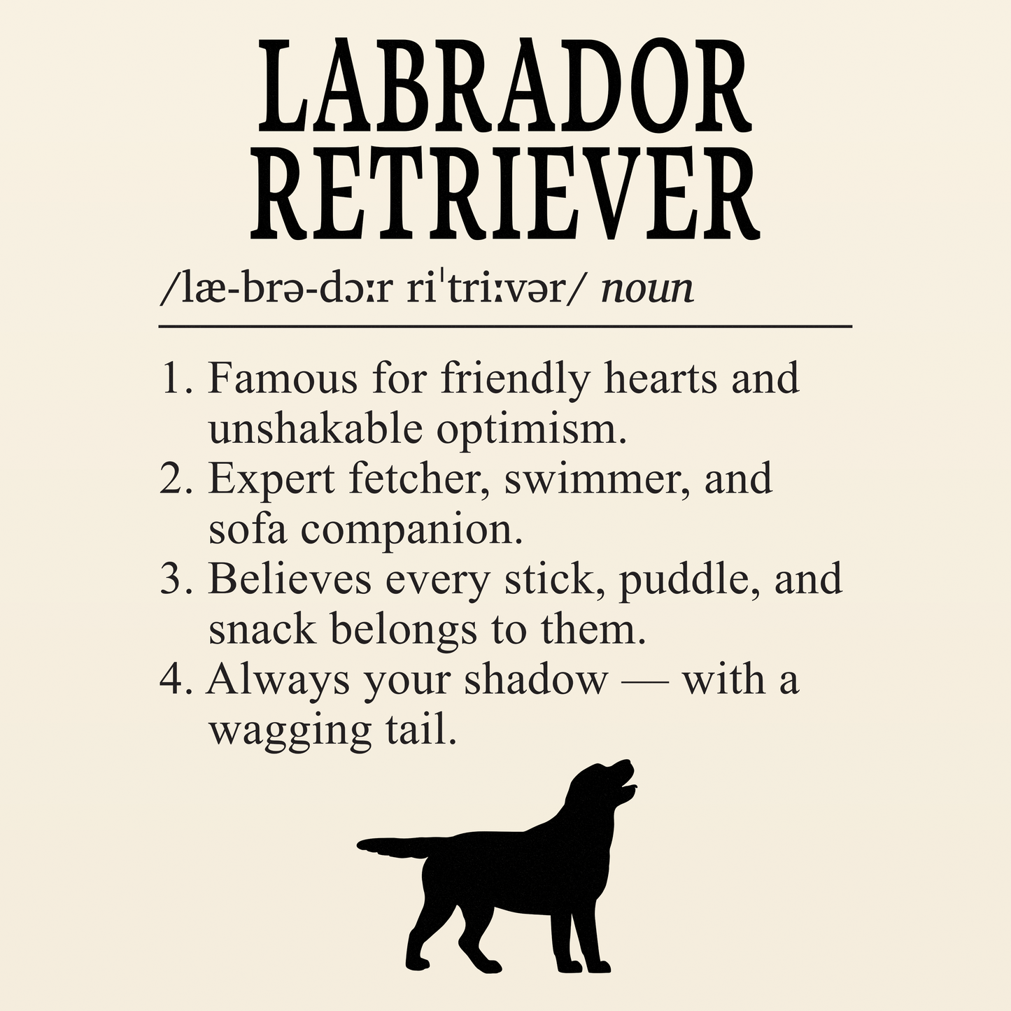Labrador Retriever Definition T-Shirt Dictionary Dogs Collection