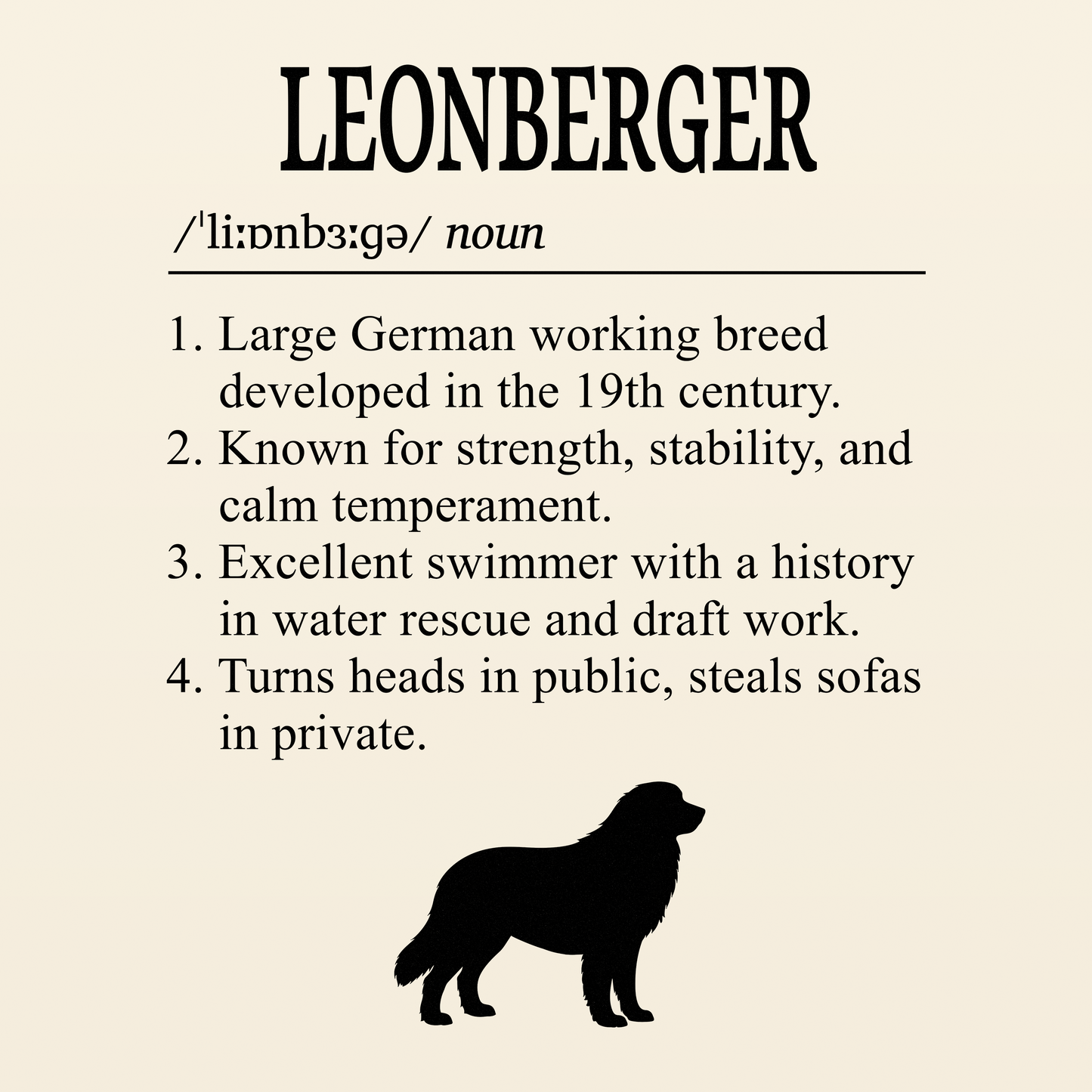 Leonberger Definition T-Shirt Dictionary Dogs Collection