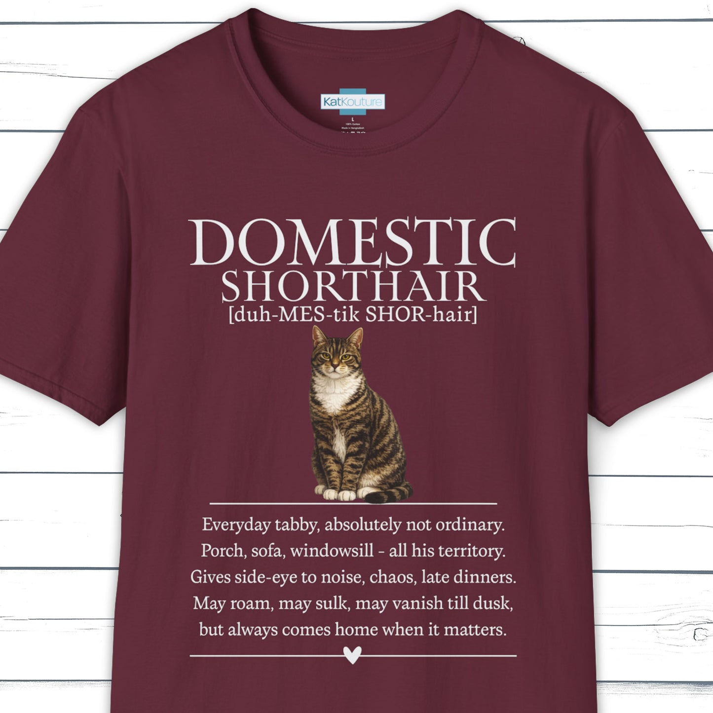 Domestic Shorthair Definition T-Shirt - Cat Chronicles