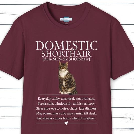 Domestic Shorthair Definition T-Shirt - Cat Chronicles