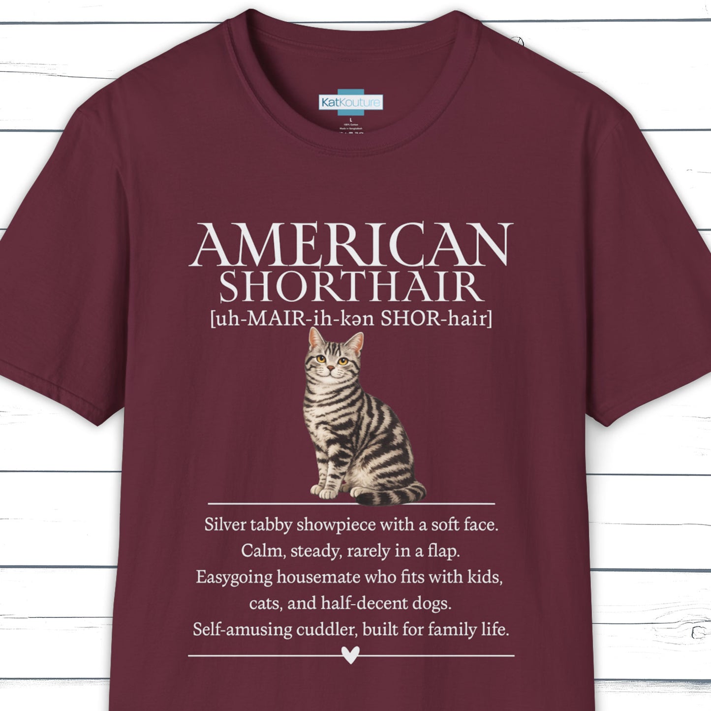 American Shorthair Definition T-Shirt -  Cat Chronicles