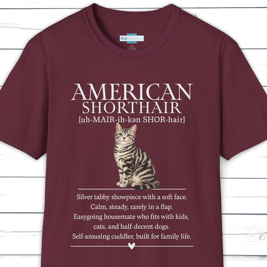 American Shorthair Definition T-Shirt -  Cat Chronicles