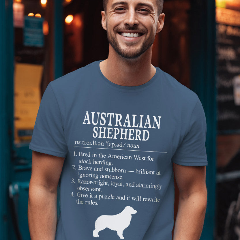 Australian Shepherd Definition T-Shirt Dictionary Dogs Collection