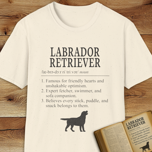 Labrador Retriever Definition T-Shirt Dictionary Dogs Collection