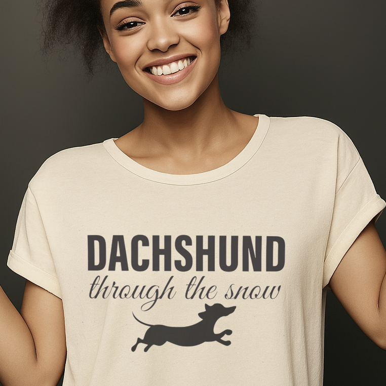 Dachshund Through the Snow Funny Dog Pun T-Shirt
