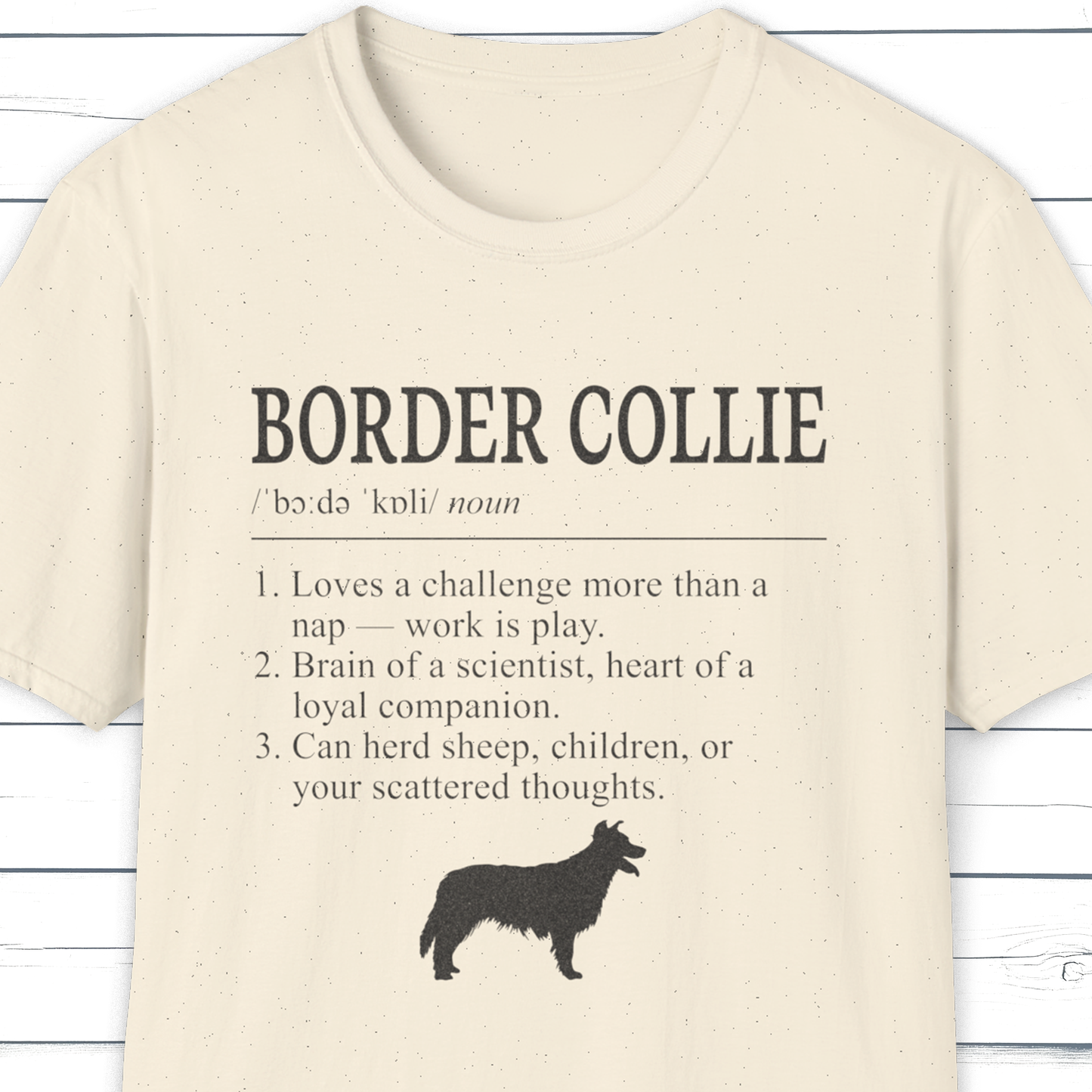 Border Collie Definition T-Shirt Dictionary Dogs Collection