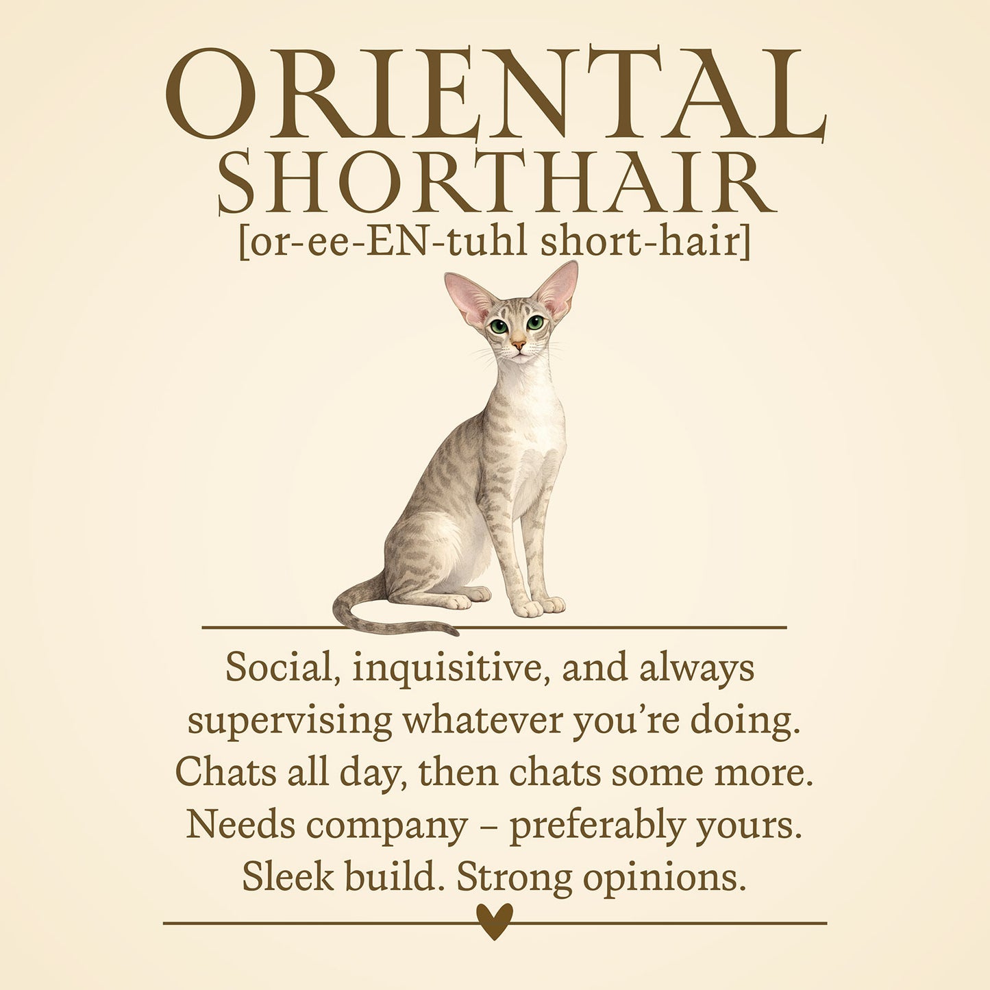 Oriental Shorthair Definition T-Shirt – Cat Chronicles