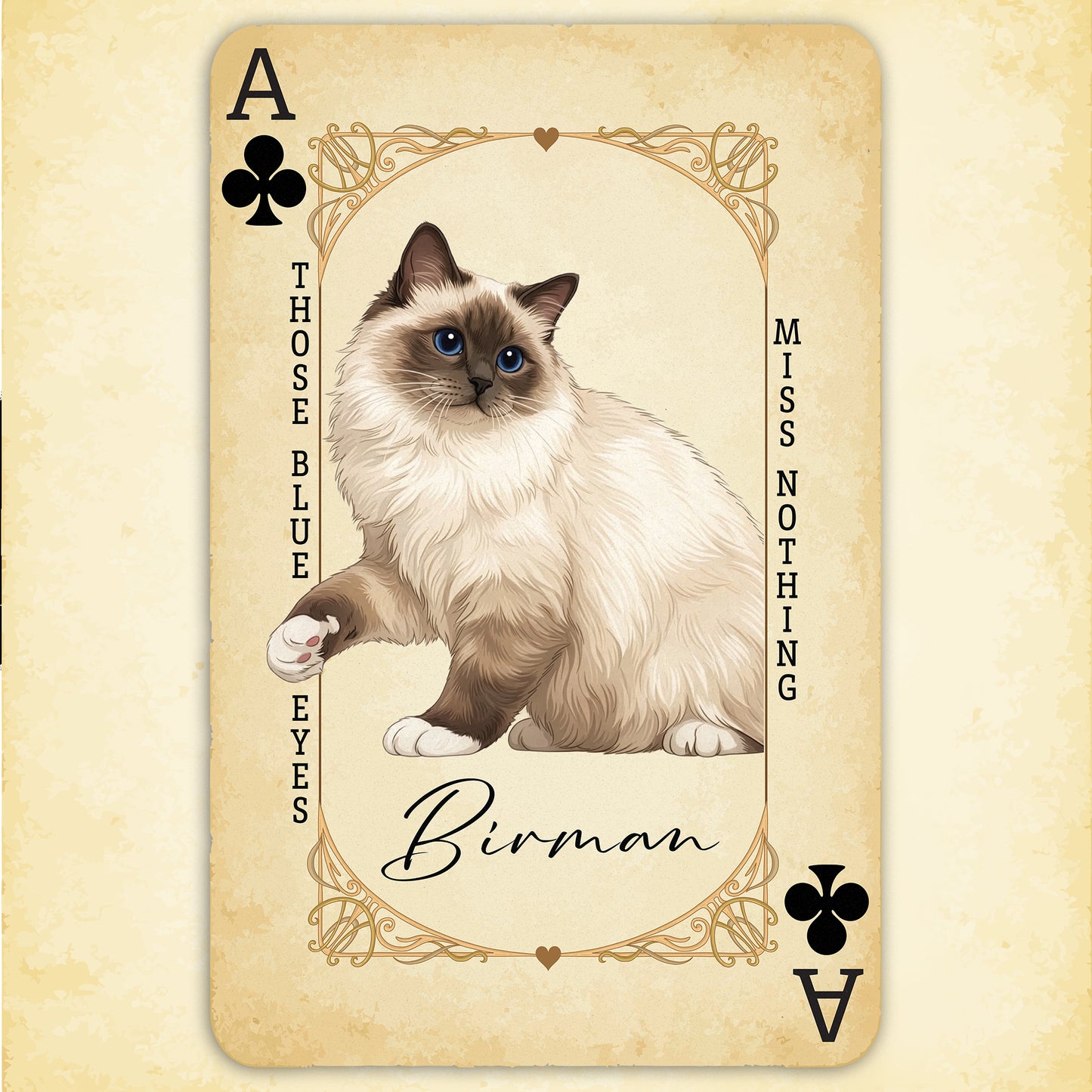 The Birman Ace – House of Cat Cards T-Shirt