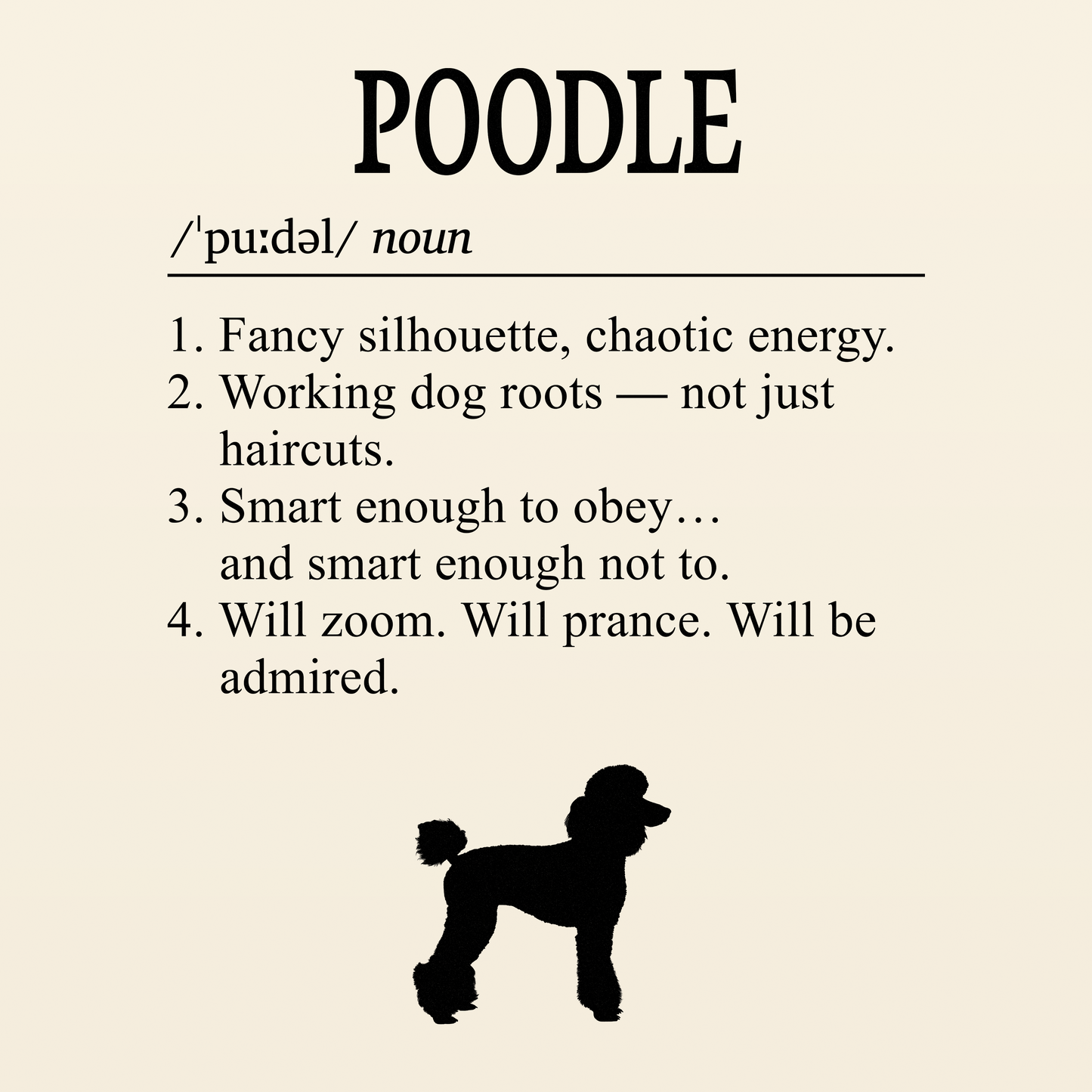 Poodle Definition T-Shirt Dictionary Dogs Collection