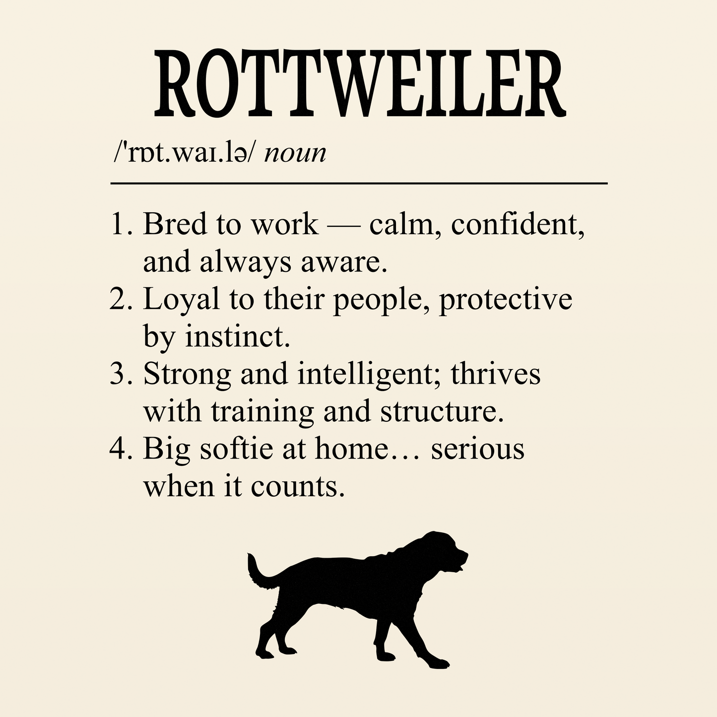 Rottweiler Definition T-Shirt Dictionary Dogs Collection