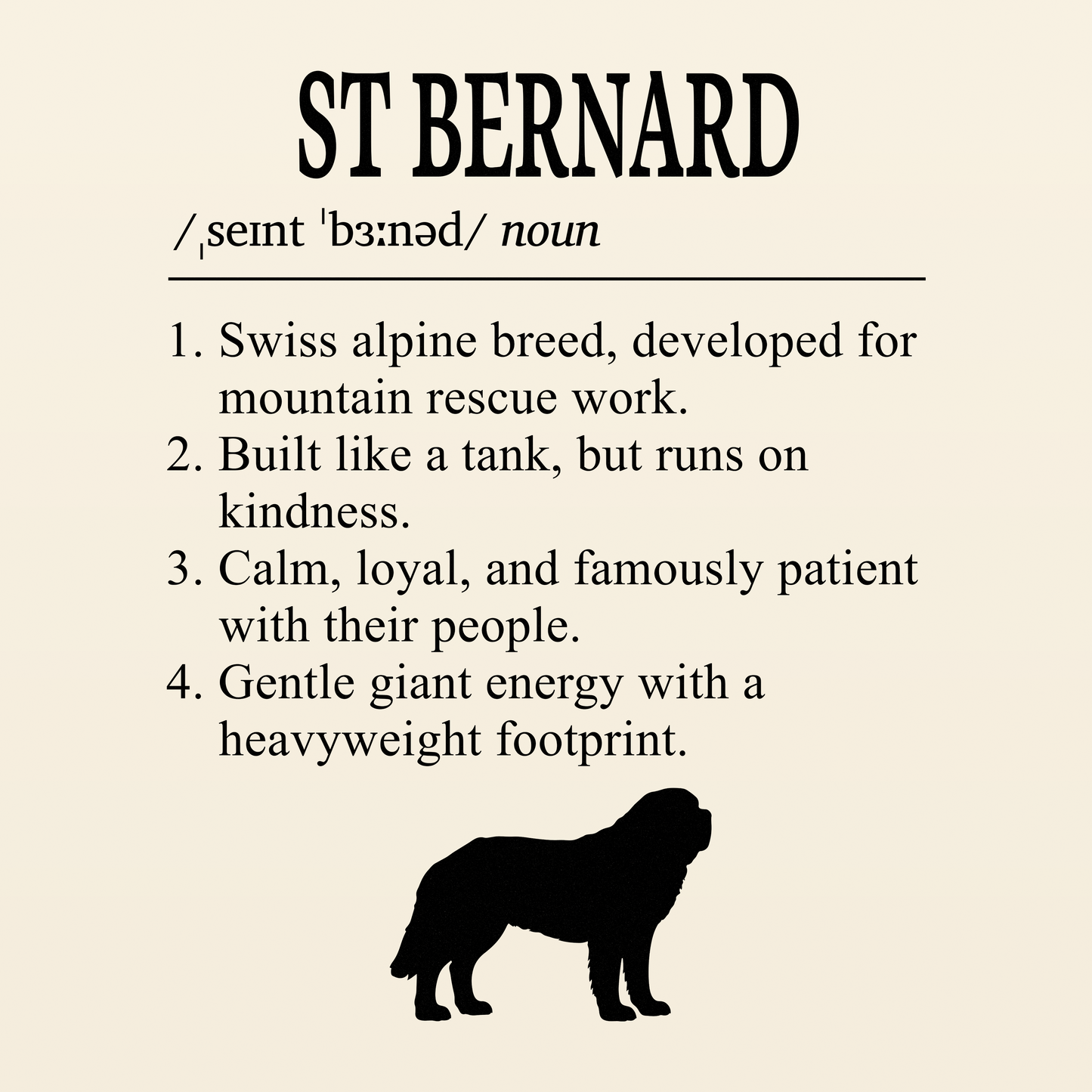 St Bernard Definition T-Shirt Dictionary Dogs Collection