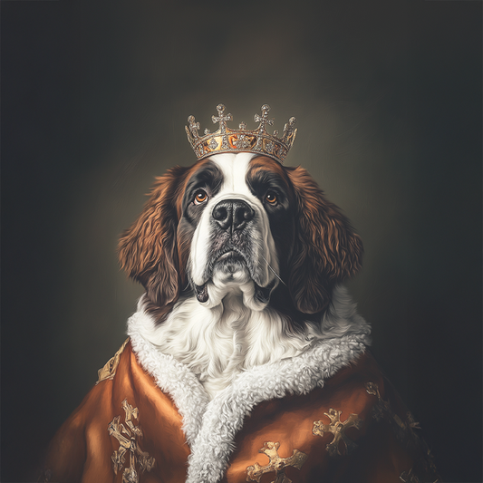 Custom Royal Pet Portraiture Framed Print