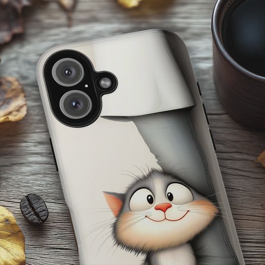 A Cute Kitten Feeling The Love. Phone Case