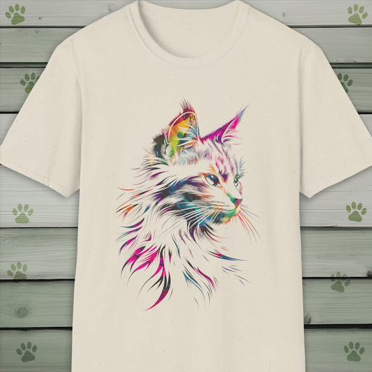 Elegant Feline – Artistic Cat Portrait Tee